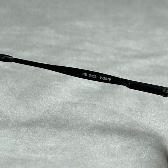 Ray Ban Eyeglasses Black Full Rim Rectangle Frame Only Italy RB 3003 W3079 - Picture 6 of 9